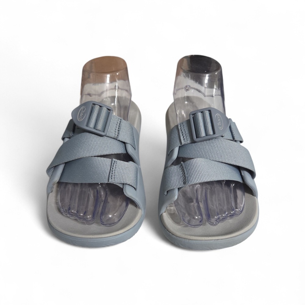 Chaco Sandals Women 9 Grey Blue Chillos Slide Sport Casual Strappy JCH108250